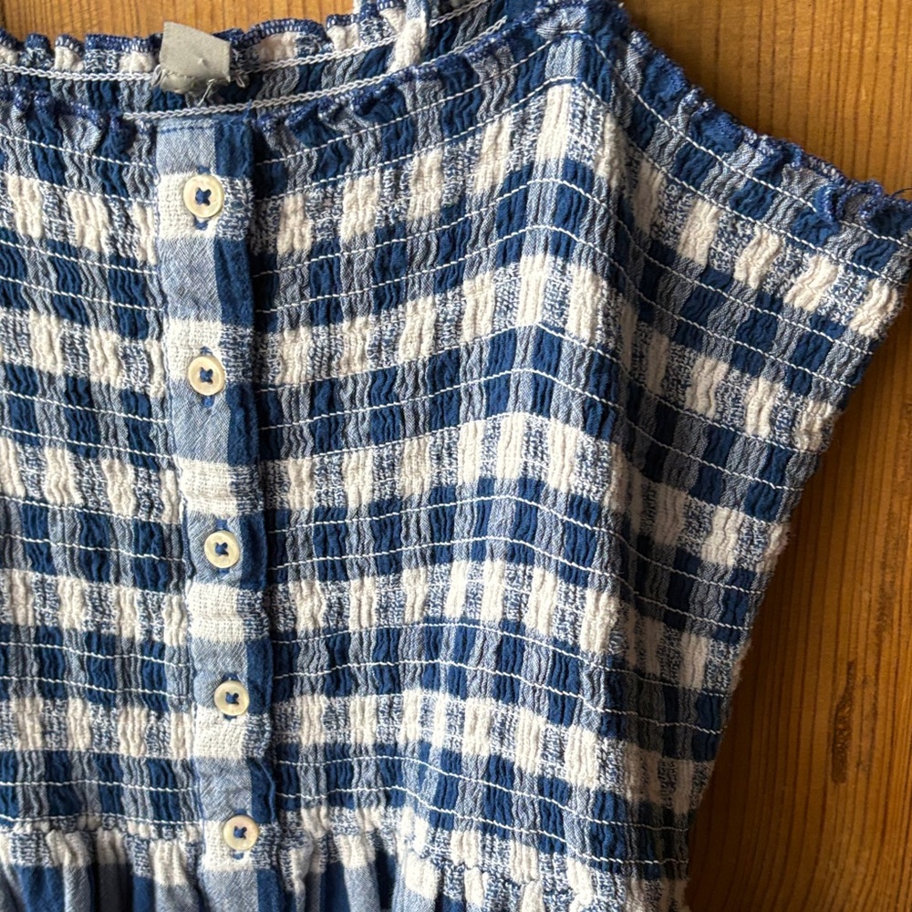 Aerie Navy and White Checkered Sundress - Picture 3 of 8